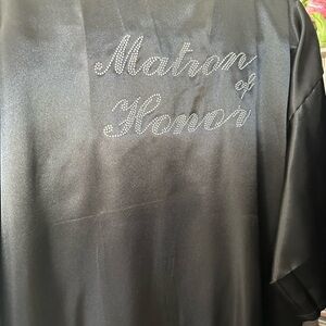 Black Matron of Honor Robe - Brand New
